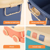 3PCS Car-Shaped Toy Storage Boxes