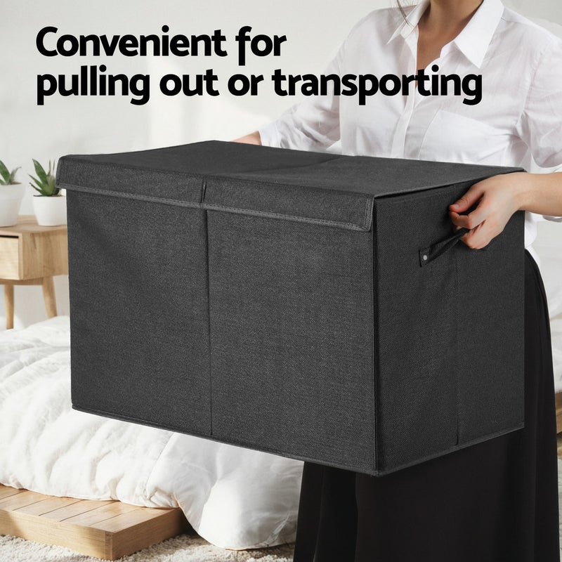 Large Foldable Toy Box with Flip-Top Lid