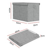 Large Foldable Toy Box with Flip-Top Lid – Grey