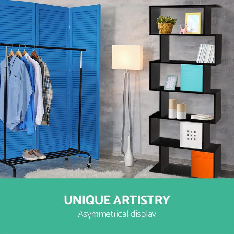 Bookshelf 6 Tiers - RIVA Black