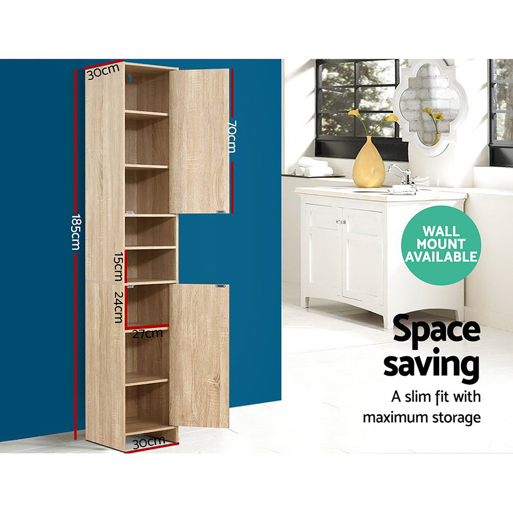 Artiss Bathroom Storage Cabinet 185cm – Wooden