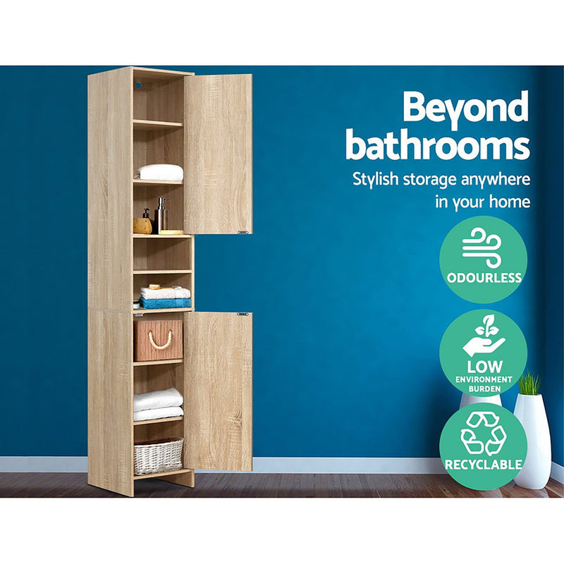 Artiss Bathroom Storage Cabinet 185cm – Wooden