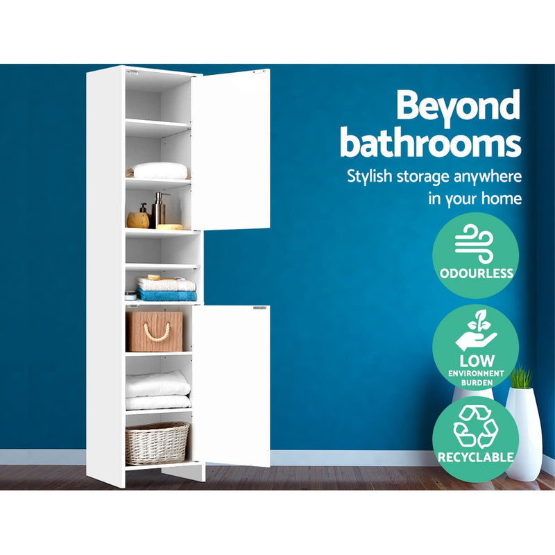 Artiss Bathroom Storage Cabinet 185cm – White