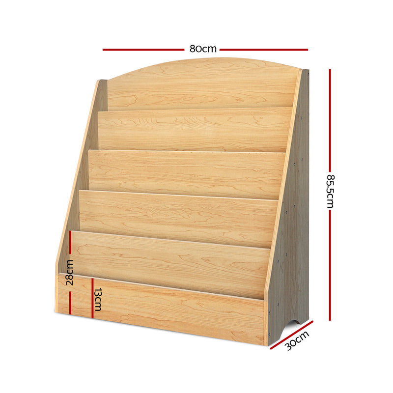 Keezi 5-Tier Kids Bookshelf Organiser