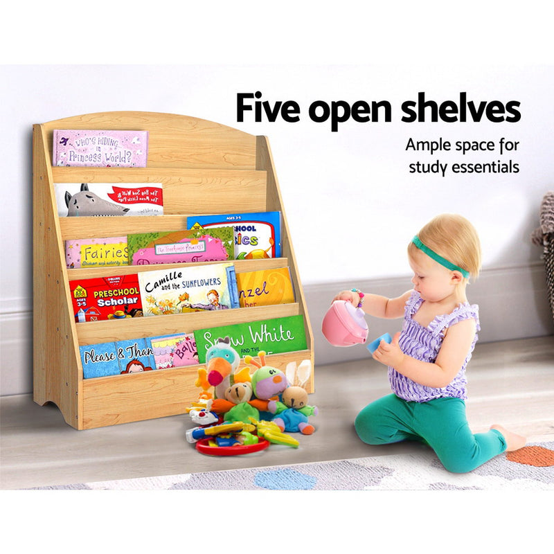 Keezi 5-Tier Kids Bookshelf Organiser