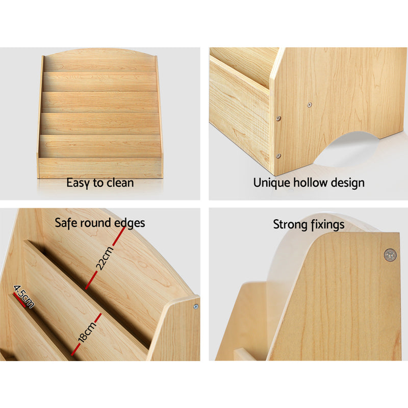 Keezi 5-Tier Kids Bookshelf Organiser
