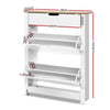 Artiss Shoe Rack Cabinet 16 Pairs White