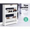 Artiss Shoe Rack Cabinet 16 Pairs White