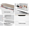Artiss Shoe Rack Cabinet 16 Pairs White