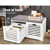 Shoe Rack Cabinet Bench White Caye