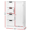 Artiss Bathroom Storage Cabinet with Drawers – White