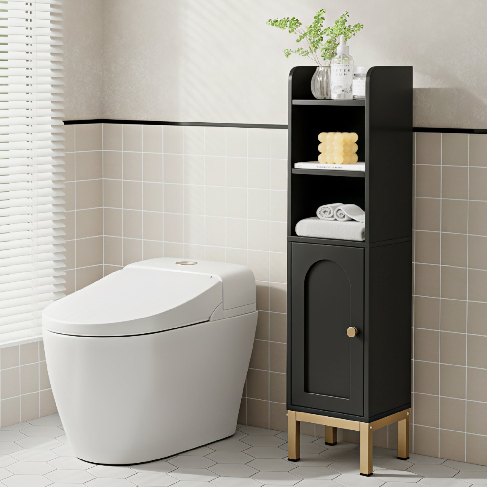 Artiss Bathroom Storage Cabinet – Black
