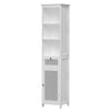 Artiss Bathroom Storage Tallboy Cabinet 161cm – White Rattan