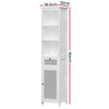 Artiss Bathroom Storage Tallboy Cabinet 161cm – White Rattan