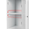 Artiss Bathroom Storage Tallboy Cabinet 161cm – White Rattan