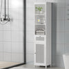 Artiss Bathroom Storage Tallboy Cabinet 161cm – White Rattan