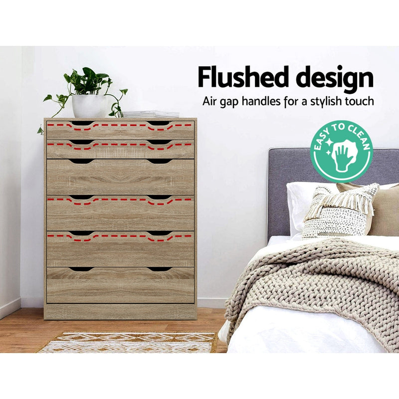6 Chest of Drawers - MYLA Oak