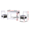 Kids Activity Table & Chairs Set with Storage and Chalkboard – Grey