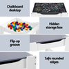 Kids Activity Table & Chairs Set with Storage and Chalkboard – Grey
