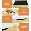 3PCS Kids Table & Chairs Set with Chalkboard & Storage