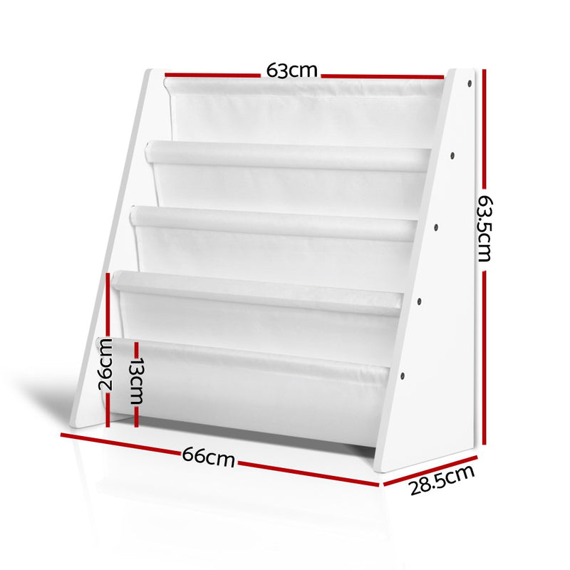 Keezi 4-Tier Kids Bookshelf Organiser