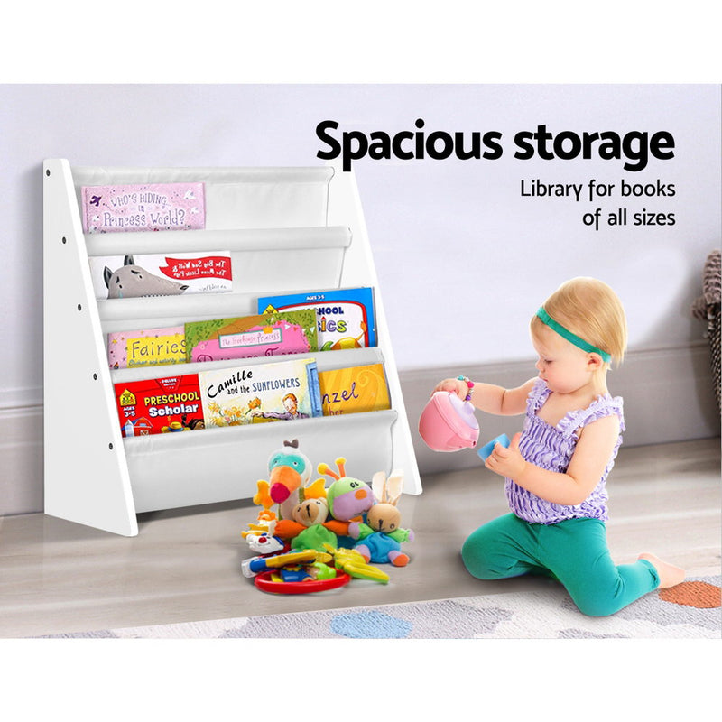 Keezi 4-Tier Kids Bookshelf Organiser