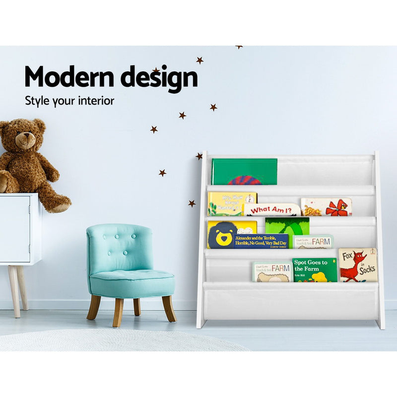 Keezi 4-Tier Kids Bookshelf Organiser