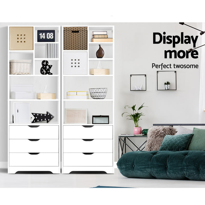 Bookshelf with Drawers - NANA White
