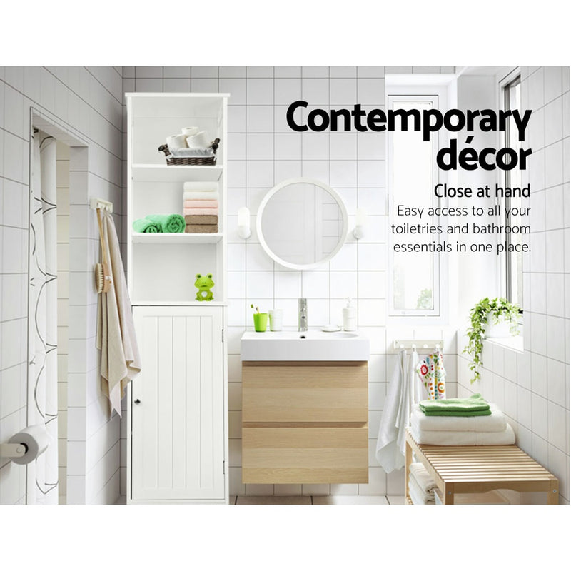Artiss Bathroom Storage Cabinet 160cm – White
