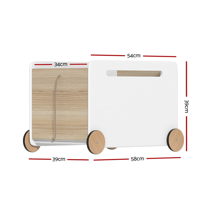 Kids Toy Box with Wheels – Chest & Storage Organiser