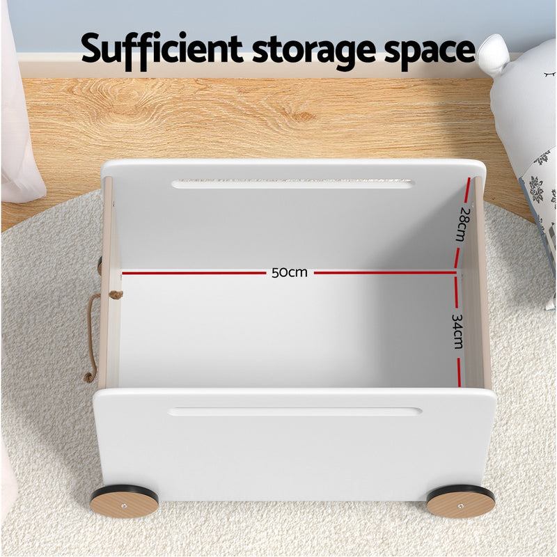 Kids Toy Box with Wheels – Chest & Storage Organiser
