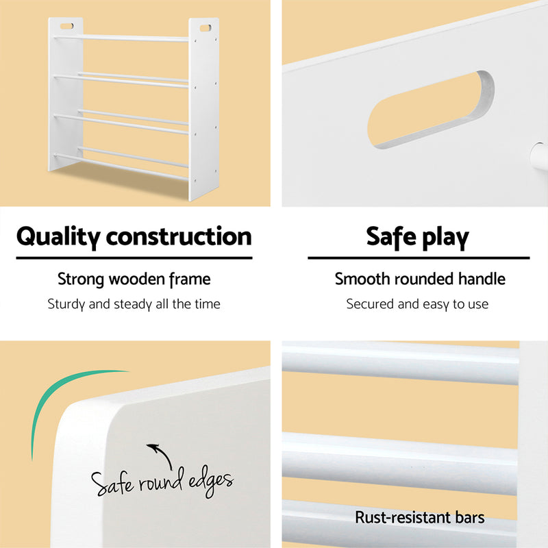 Keezi Kids Toy Storage Rack with Bins