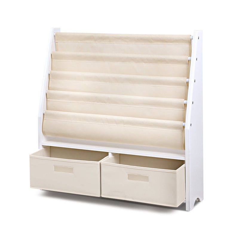 Keezi 4-Tier Kids Bookshelf Organiser with Drawer