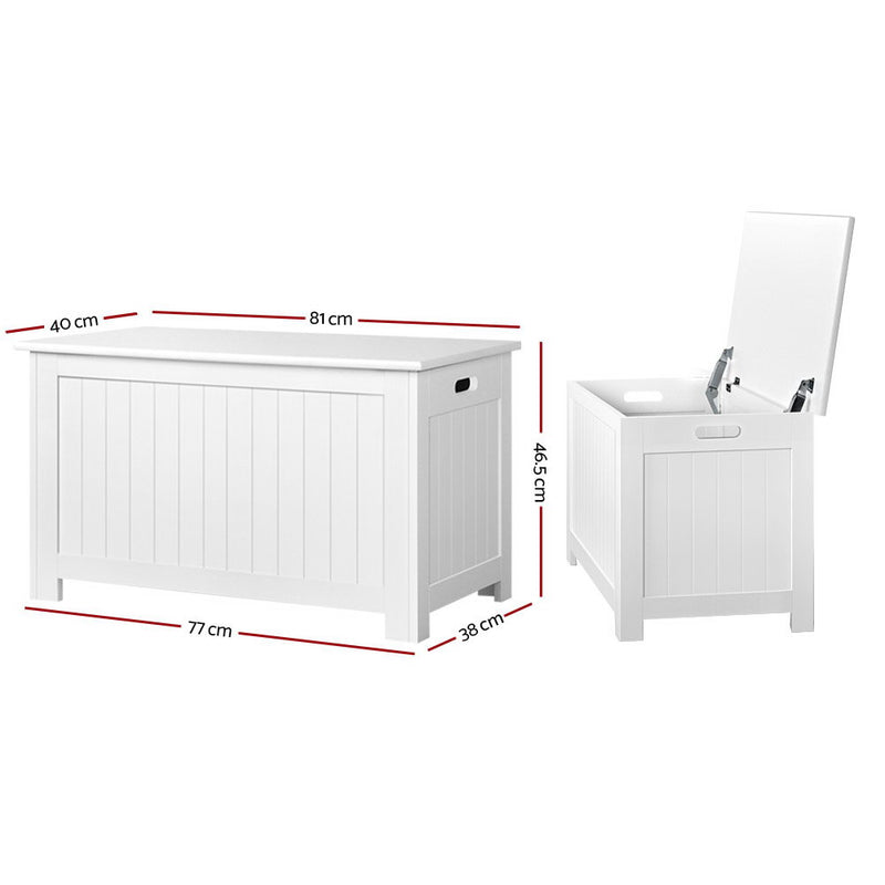 Kids Toy Box Chest – White