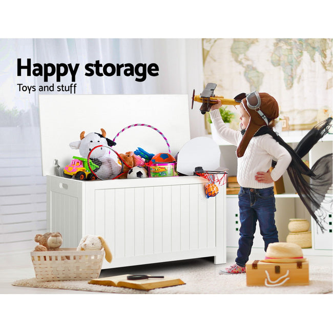 Kids Toy Box Chest – White