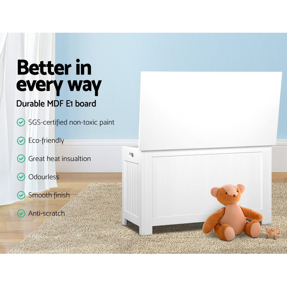 Kids Toy Box Chest – White