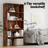 Bookshelf 5 Tiers Walnut