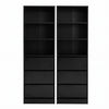 Artiss 2x Chest of 3 Drawers Tallboy Cabinet – Black
