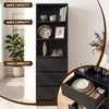 Artiss 2x Chest of 3 Drawers Tallboy Cabinet – Black