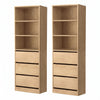 Artiss 2x Chest of 3 Drawers Tallboy Cabinet – Pine