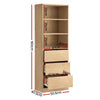 Artiss 2x Chest of 3 Drawers Tallboy Cabinet – Pine