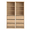 Artiss 2x Chest of 3 Drawers Tallboy Cabinet – Pine