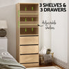 Artiss 2x Chest of 3 Drawers Tallboy Cabinet – Pine