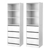 Artiss 2x 3 Drawer Tallboy Chest Storage Cabinet White