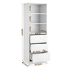 Artiss 2x 3 Drawer Tallboy Chest Storage Cabinet White