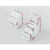 2-in-1 Dressing Table Stool Set Bedside Table White