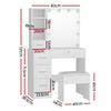 Dylan White Dressing Table Set with Stool & 10 LED Bulbs