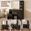 Artiss LED Vanity Dressing Table Set with Stool – Black