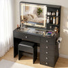 Artiss LED Vanity Dressing Table Set with Stool – Black