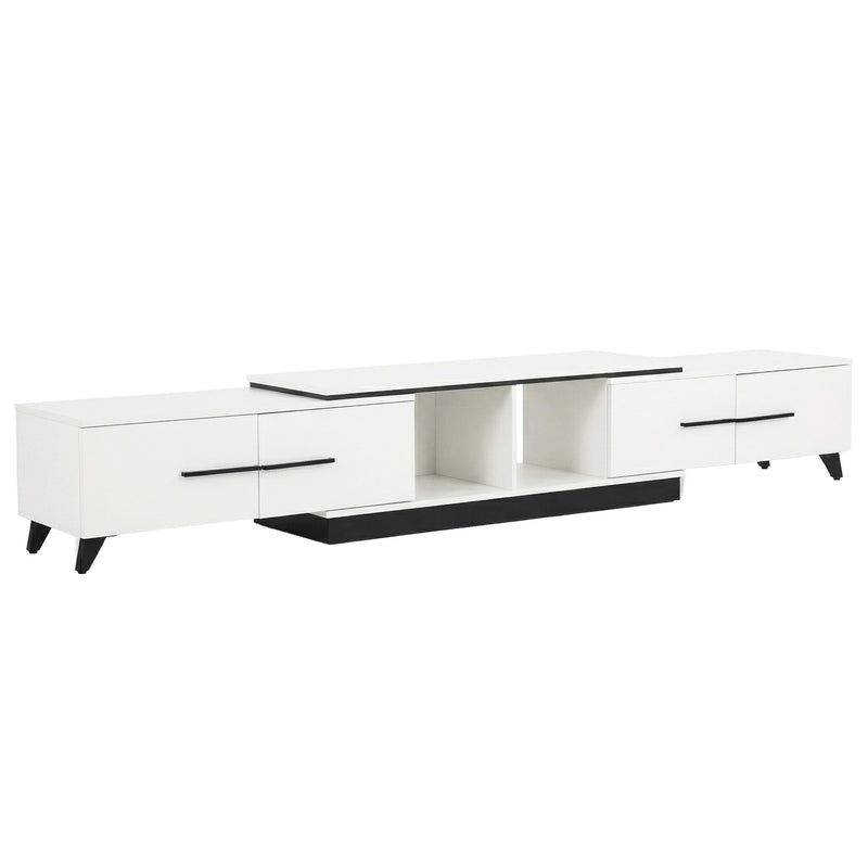 Artiss Extendable TV Cabinet – White Entertainment Unit Stand